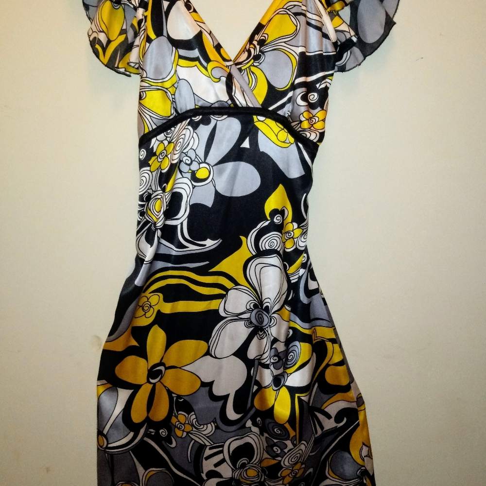 Yellow and black Sundress